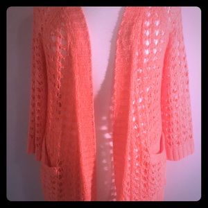 Orange Neiman Marcus cardigan
